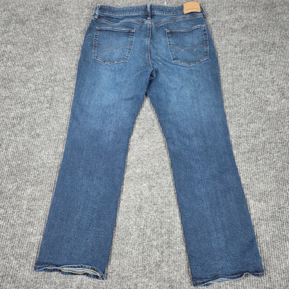 American Eagle Airflex+ Mens 36x32 Medium Wash Blue Stretch Straight Jeans - Picture 2 of 9